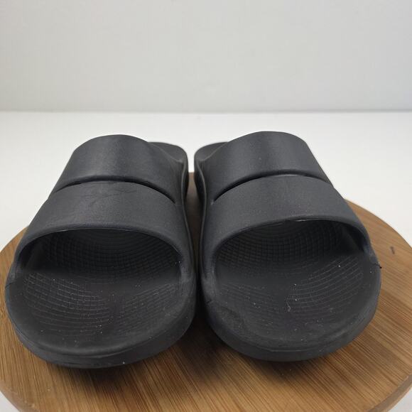 Oofos Ooahh Slide Sandals Mens Size 11 Black Recovery Slip On Womens 13 EU 44 - Picture 3 of 14
